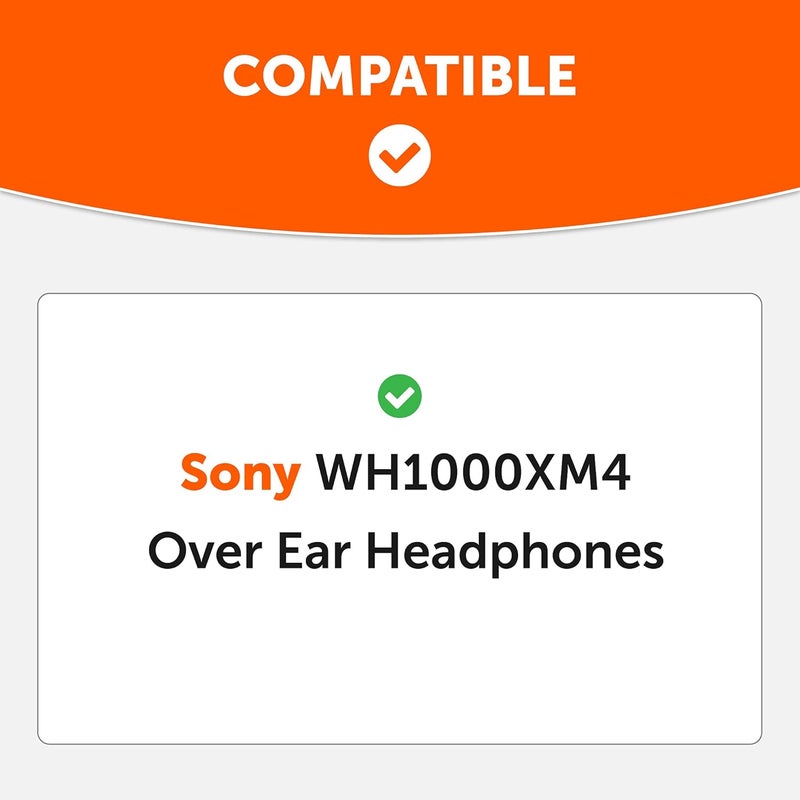 WC Wicked Cushions Extra Thick Earpads for Sony WH1000XM4 Headphones - Soft PU Leather Cushions, Luxurious Noise Isolating Memory Foam, Added Thickness Without Disabling On/Off Sensor | Black Camo - Image 2